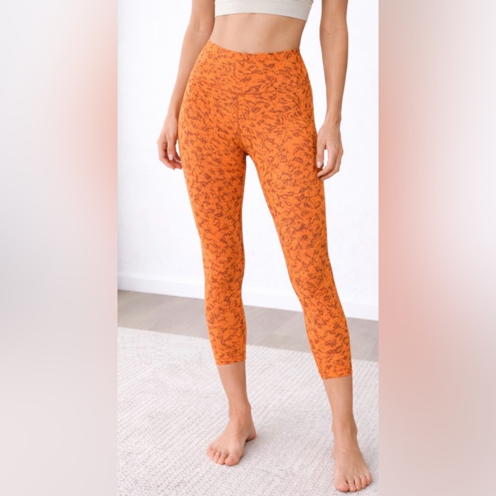 Women's REI Co-op Take Your Time 7/8 Leggings Orange Print